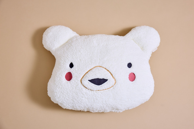 Polštář Bouclé Teddy – Ecru
