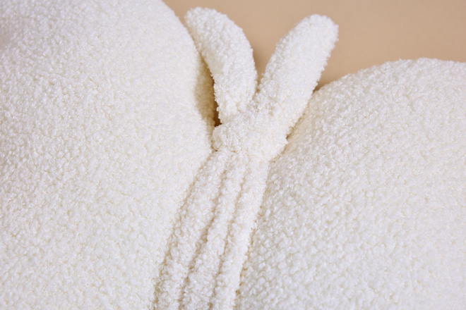 Butterfly Bouclé Cushion - Pink