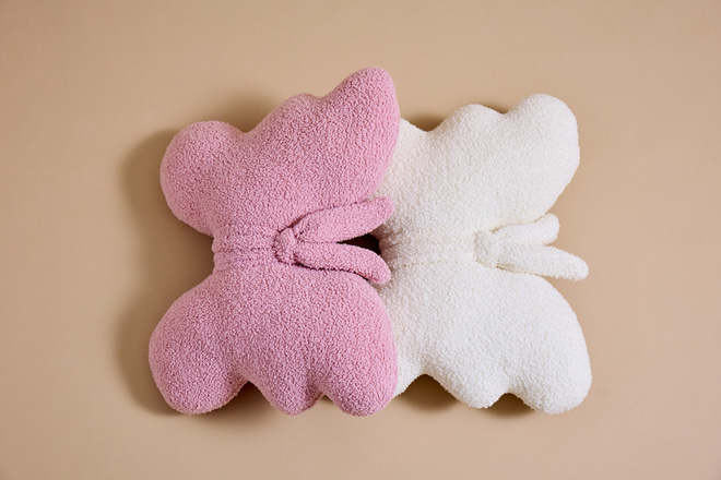 Cuscino Farfalla Bouclé - Rosa