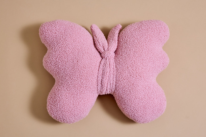 Cuscino Farfalla Bouclé - Rosa