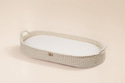 Crochet Changing Basket with Mattress - Natural