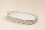 Panier à Langer Crochet avec Matelas - Naturel