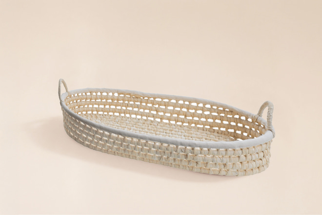 Changing Basket with Mattress - Natural