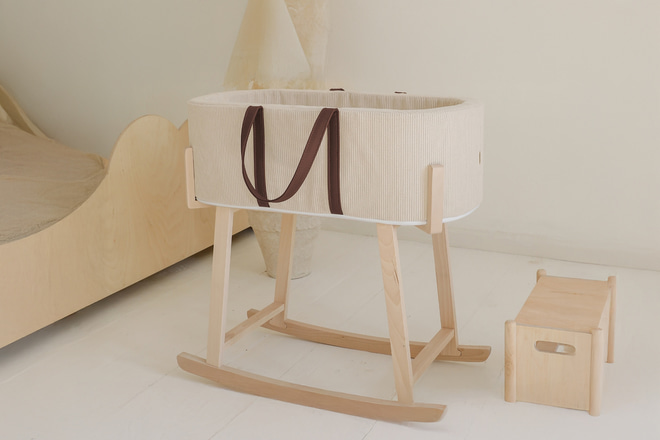 Moisés de Pana con Soporte Mecedor - Natural