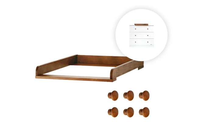 Commode et Plan à Langer Classic - Blanc Semi Mat et Vintage