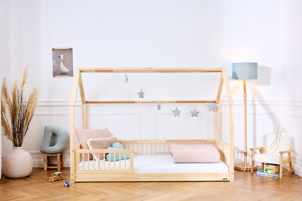 Cama Casita B Premium En El Suelo 90x190cm