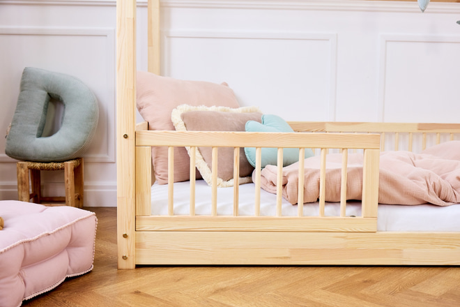 Cama Casita B Premium En El Suelo 90x190cm