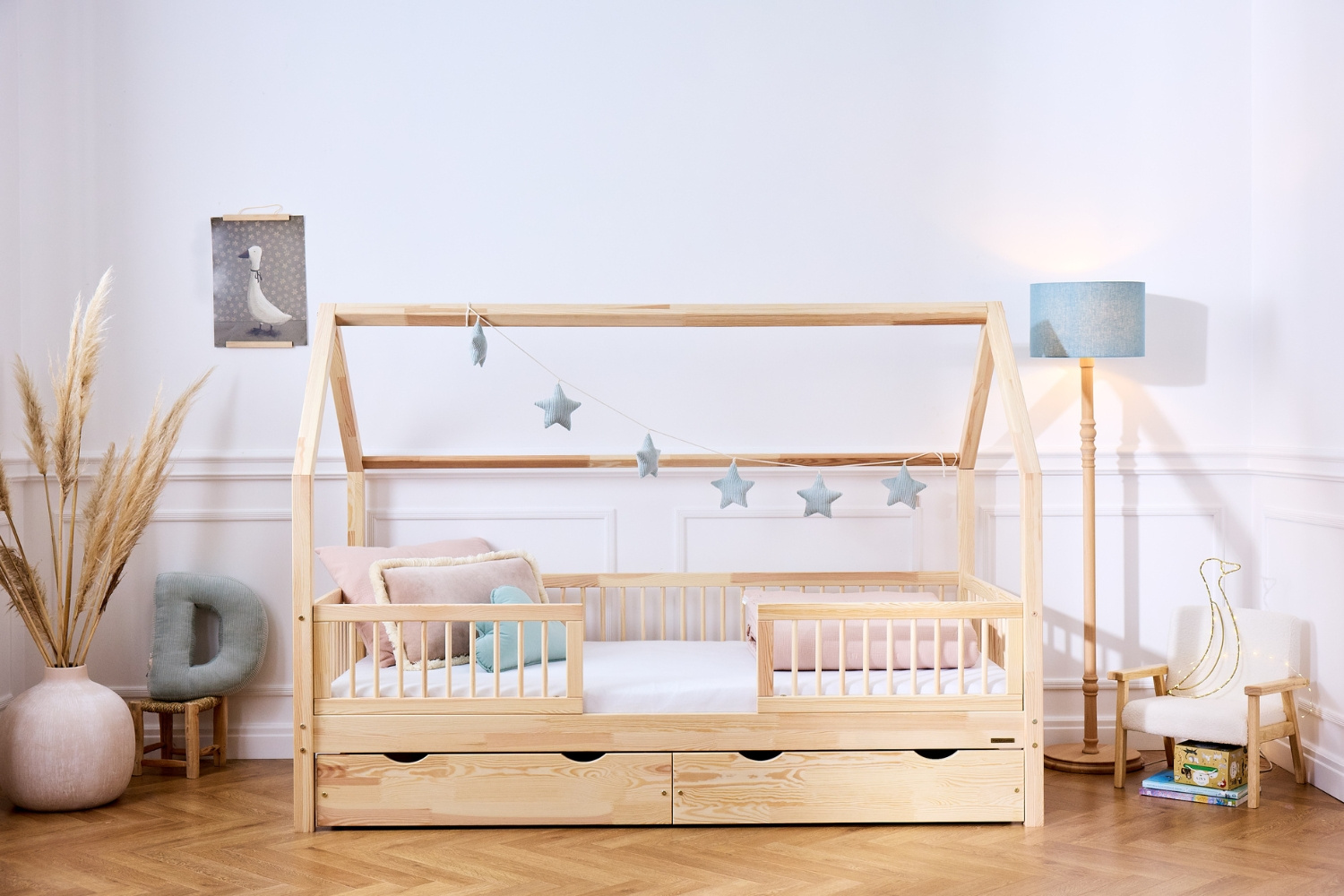 - Lit Cabane B Premium 20cm 90x190cm - Bois Naturel (Mon Lit Cabane) - Image 3