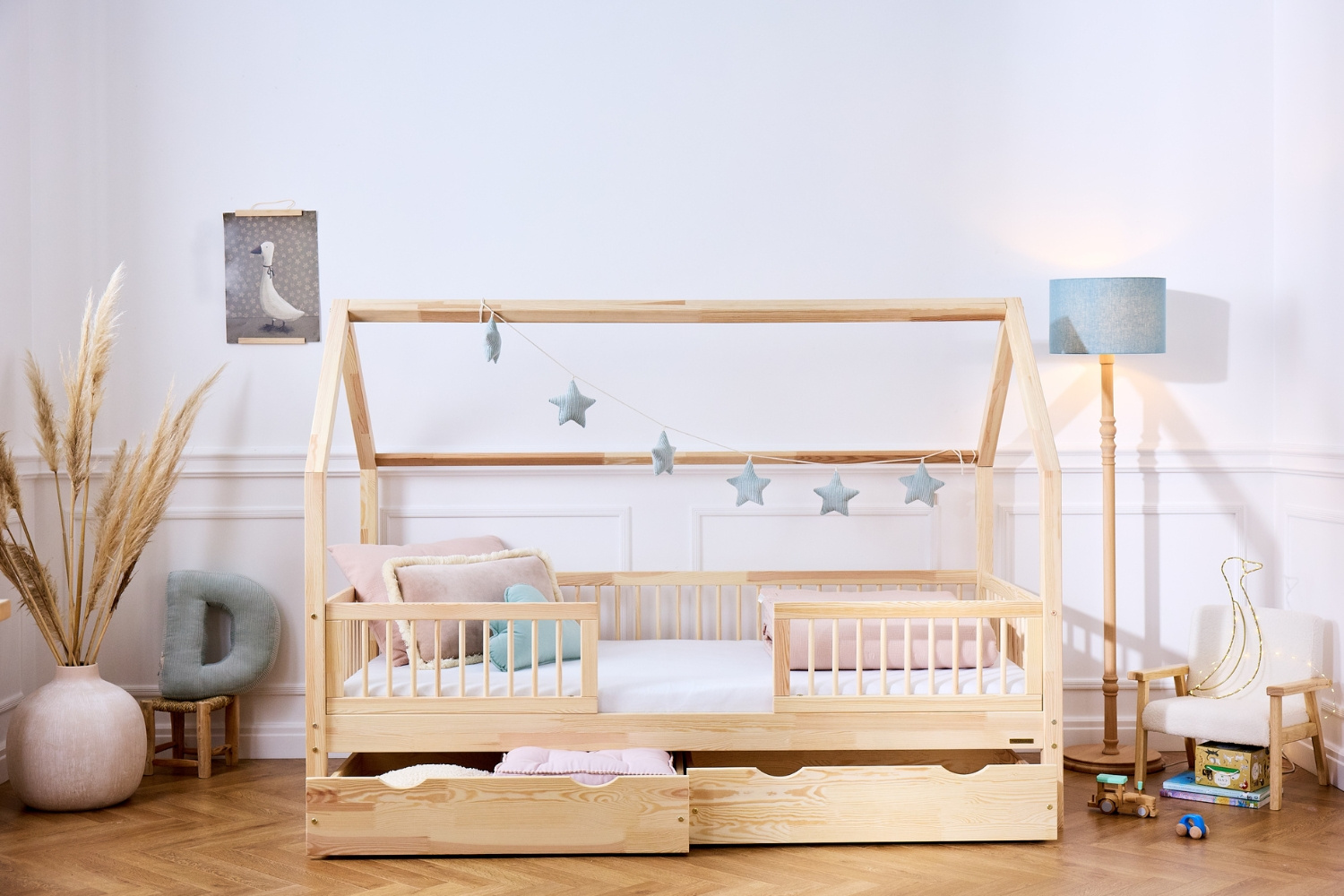 - Lit Cabane B Premium 20cm 90x190cm - Bois Naturel (Mon Lit Cabane) - Image 7
