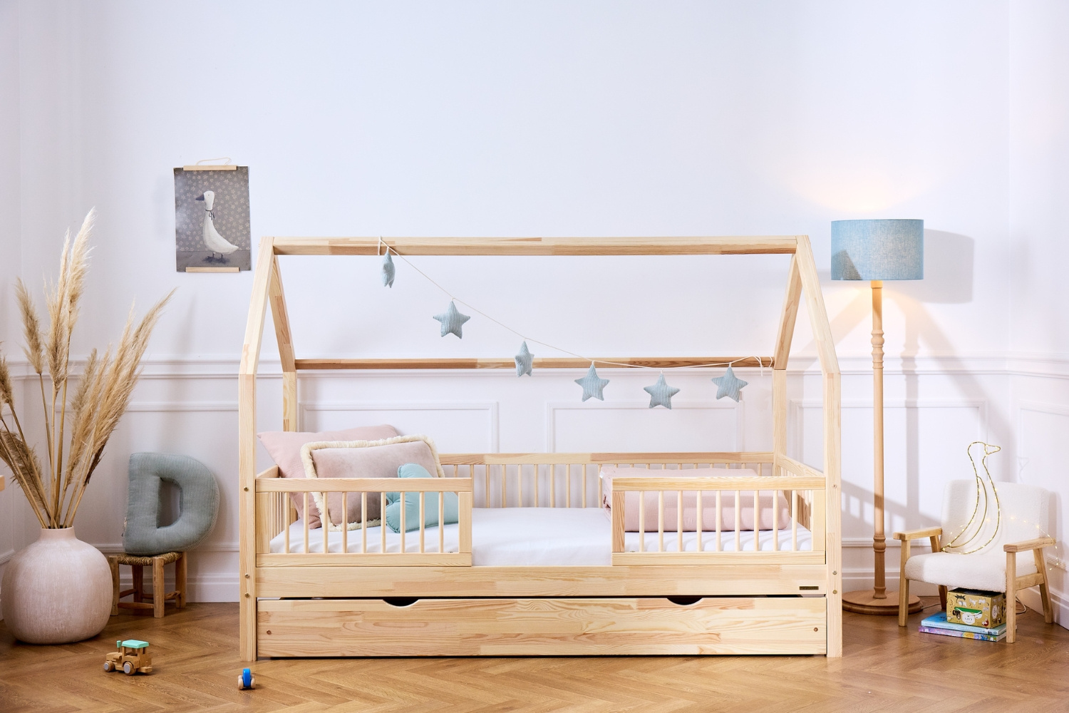 - Lit Cabane B Premium 20cm 90x190cm - Bois Naturel (Mon Lit Cabane) - Image 8