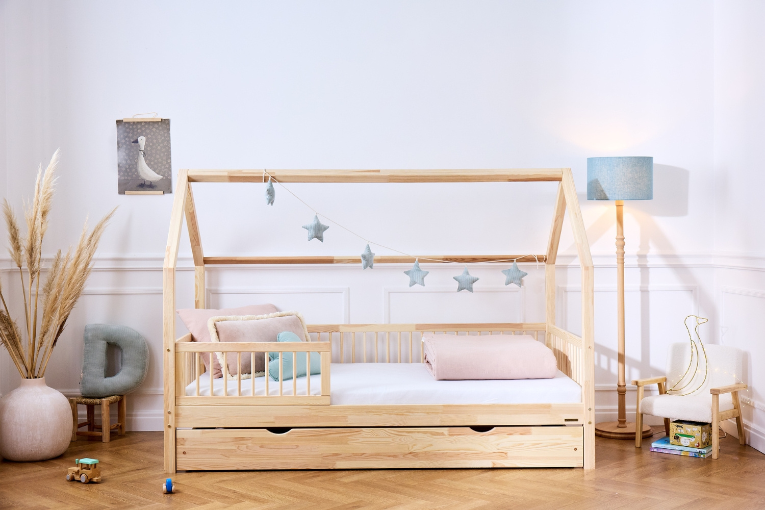 - Lit Cabane B Premium 20cm 90x190cm - Bois Naturel (Mon Lit Cabane) - Image 2