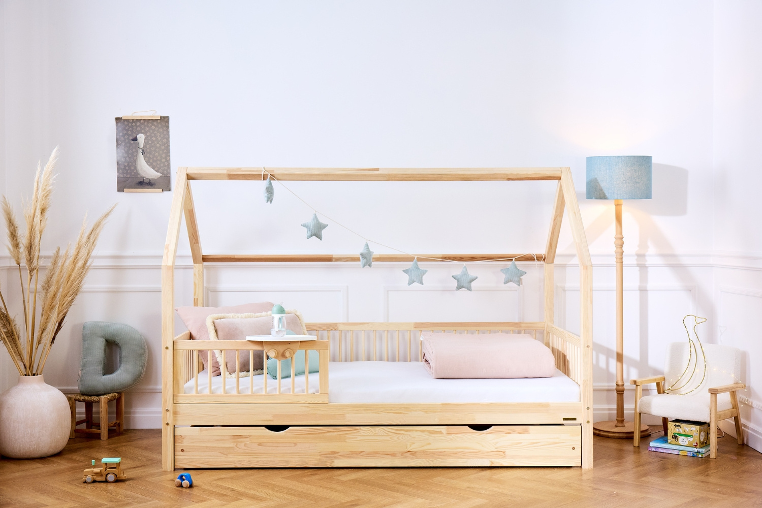 - Lit Cabane B Premium 20cm 90x190cm - Bois Naturel (Mon Lit Cabane) - Image 9