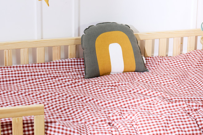 Housse de Couette à Carreaux Cerise - Rouge 140x200