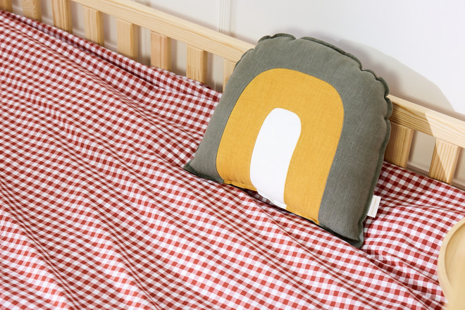 Checkered Cherry Duvet Set Red 140x200