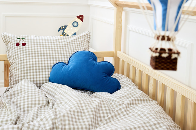 Capa de Edredão de Xadrez Cereja - Cinza 140x200