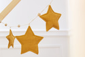 Linen garland – Yellow star
