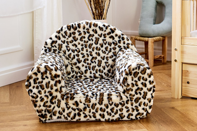 Křeslo z umělé kožešiny – Leopard