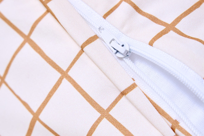 Cojín Rectangular con Flecos – Vichy Caramel