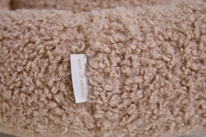 Panier Rond Mia Bouclé - Latte