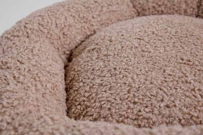 Panier Rond Mia Bouclé - Latte