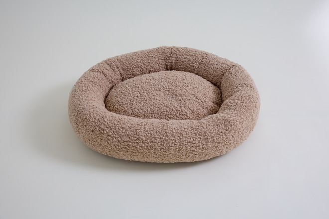 Panier Rond Mia Bouclé - Latte