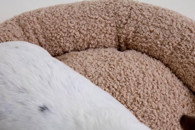 Panier Rond Mia Bouclé - Latte