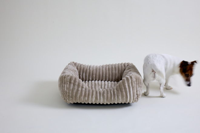 Panier en Velours Côtelé Bella - Beige