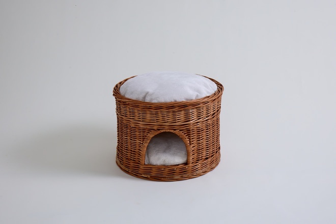 Panier Rond Romy en Osier - Vintage