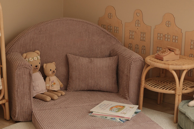 Canapé-lit Bouclé - Blanc