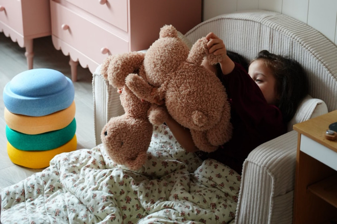 Sofa Velours Côtelé - Beige - Nom personnalisable