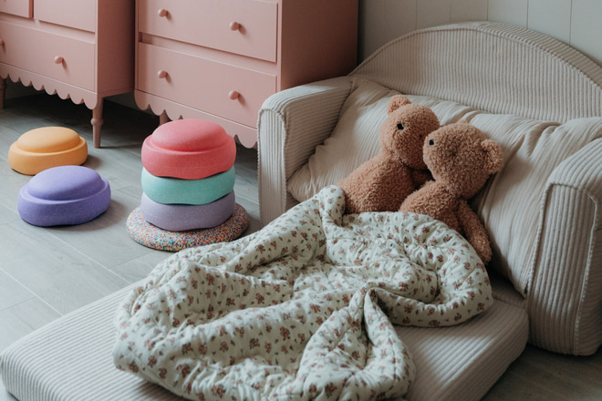 Sofa Velours Côtelé - Beige - Nom personnalisable