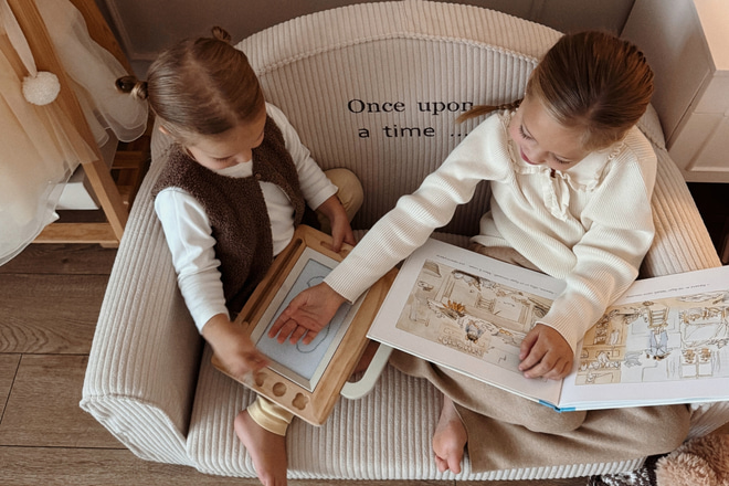 Canapé-lit Bouclé - Blanc