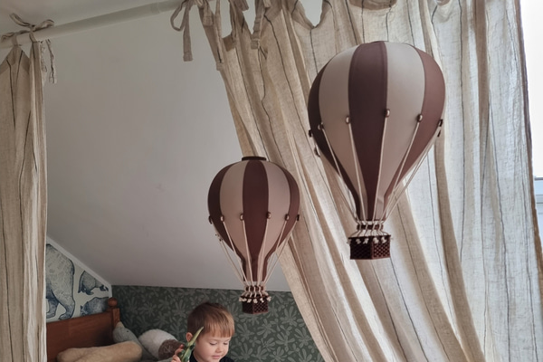 Horkovzdušný balón Hnědá & Béžová