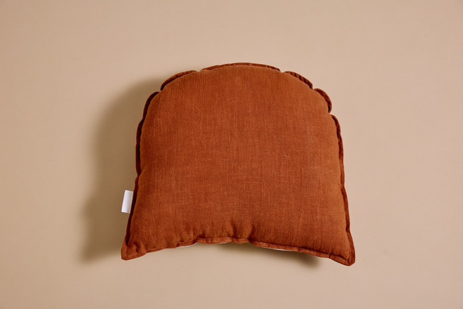 Cuscino Arcobaleno in Lino Caramello