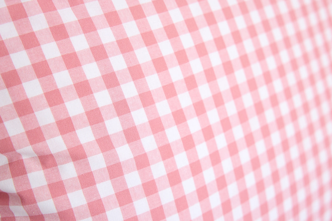 Bettbezug mit Kirsch-Karo - Rosa 140x200cm