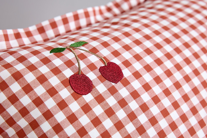 Funda Nórdica de Cuadros Cereza - Rojo 140x200