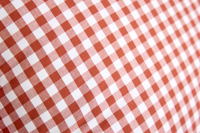 Bettbezug mit Kirsch-Karo - Rot 140x200cm