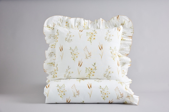 Juego de Funda Nórdica Flores del Campo con Volantes 120x170