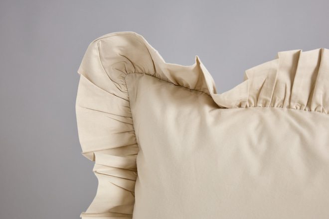 Housse de Couette Beige à Volants 120x170