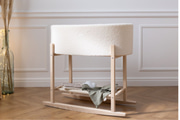 Bouclé Moses Basket with Stand – Vanilla