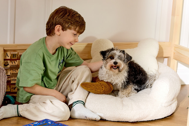 Panier Rond Jeff Bouclé - Écru