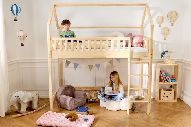 Postel Mezzanine L Premium 90x190cm