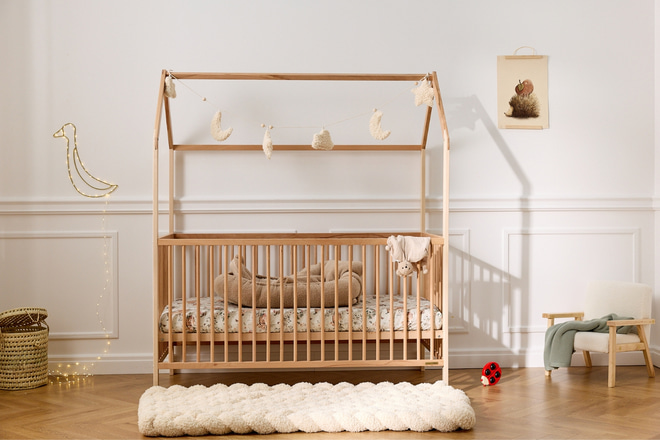 Cama Casita Bebé Emma 70x140cm - Natural