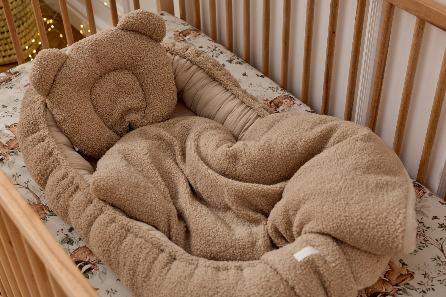 - Réducteur de Lit Bouclé - Cappuccino Set - Marron (Mon Lit Cabane) - Image 3