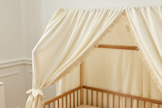 Hausbett-Himmel - Boho Twist Vanille - Modell L