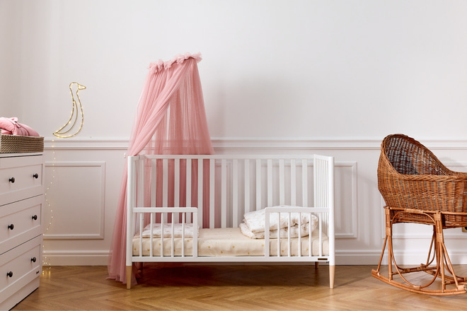 Lit Bébé Mia 70x140cm - Blanc