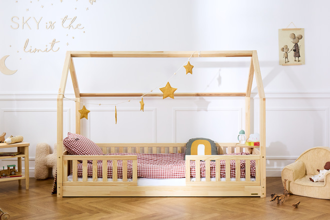 Cama Casinha L Premium no chão 90x190cm