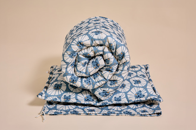 Schlafsack & Kissen - Denim-Löwe