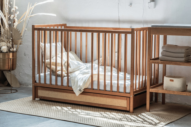 Boho Babybett 60x120cm - Vintage