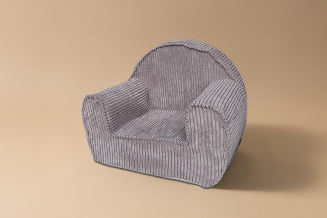 Poltrona velluto a coste - Magenta Grigio